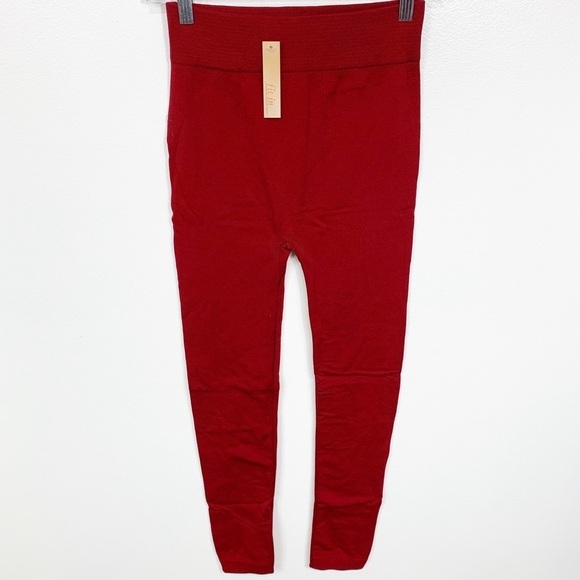 NEW Fit In Red Legging Pants One Size - Picture 1 of 9